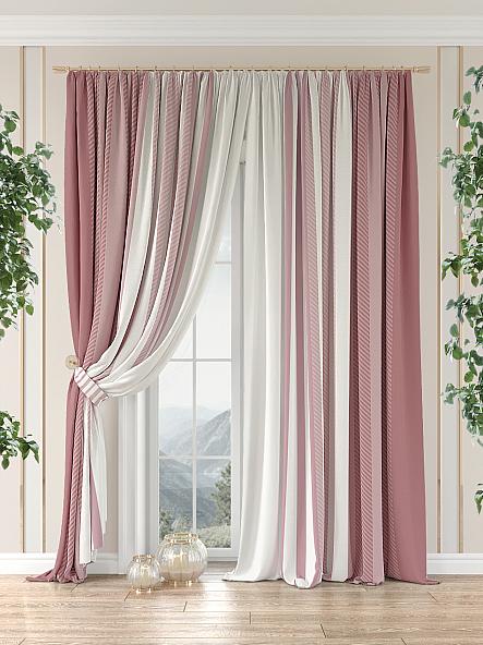Комплект штор Скарис (розовый)