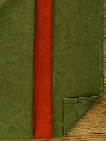 Комплект штор Микул (терракотово-зеленый) - фото 3