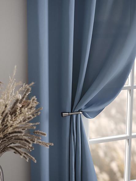 Комплект штор Карес (пыльно-синий) - фото 7