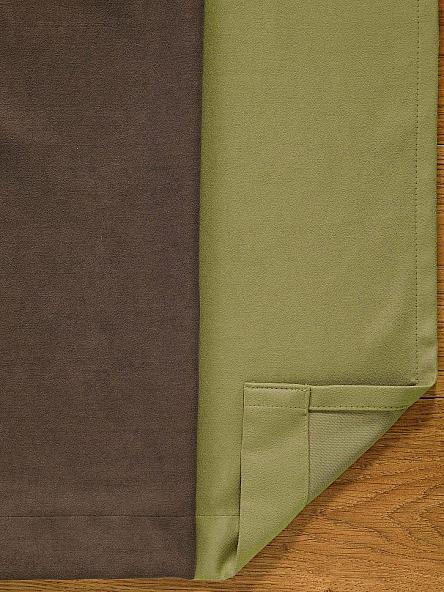 Комплект штор Клоум (коричнево-зеленый) - фото 3
