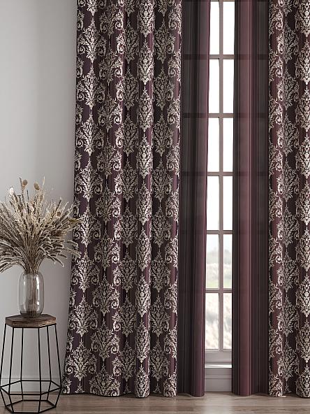 Комплект штор Баринс (бордовый) - фото 4