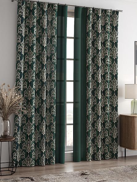 Комплект штор Баринс (зеленый) - фото 2