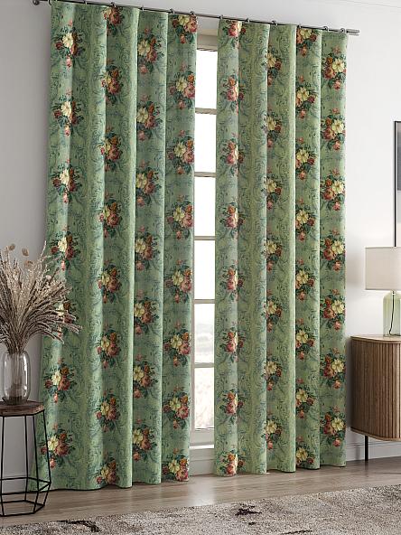 Комплект штор Амилос (зеленый) - фото 2