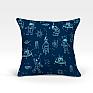 Декоративная подушка «Каскат-О (синий)» синий/голубой, индиго | фото