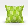 Декоративная подушка «Пику-О (зел.)» зеленый, персиковый | фото