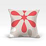 Декоративная подушка «Клякса-О (крас.)» бежевый, красный/бордо | фото