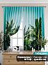 Комплект штор «Палмион (бирюза)» | фото