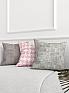 Декоративная подушка «939231» серый/черный, розовый | фото
