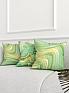 Декоративная подушка «939314» зеленый, персиковый | фото 3
