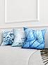 Декоративная подушка «939355» синий/голубой, белый | фото