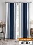 Комплект штор &laquo;Ленирс (серо-синий)&raquo | фото