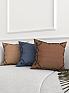 Декоративная подушка «942003» коричневый, синий/голубой | фото
