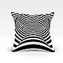 Декоративная подушка «967745» белый, серый/черный | фото