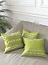 Декоративная подушка «939008» зеленый, персиковый | фото