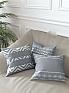 Декоративная подушка «939013» серый/черный, светло-серый | фото
