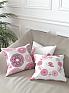 Декоративная подушка «939048» белый, розовый | фото