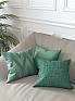 Декоративная подушка «939053» зеленый, персиковый | фото