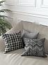 Декоративная подушка «939075» серый/черный, светло-серый | фото
