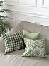 Декоративная подушка «939080» зеленый, персиковый | фото