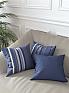 Декоративная подушка «939117» синий/голубой, индиго | фото