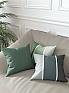 Декоративная подушка «939133» зеленый, персиковый | фото