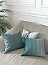 Декоративная подушка «939144» зеленый, белый | фото