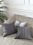 Декоративная подушка «939147» серый/черный, светло-серый | фото