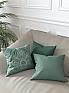 Декоративная подушка «939163» зеленый, персиковый | фото