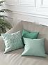 Декоративная подушка «939171» зеленый, персиковый | фото