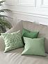 Декоративная подушка «939178» зеленый, персиковый | фото
