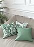 Декоративная подушка «939187» зеленый, белый | фото