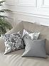 Декоративная подушка «939189» серый/черный, белый | фото