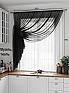 Комплект штор «Лолиф (черный) 180 см» | фото