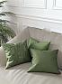 Декоративная подушка «9811551» зеленый, персиковый | фото