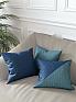 Декоративная подушка «9812311» синий/голубой, индиго | фото