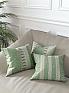 Декоративная подушка «9812581» зеленый, персиковый | фото
