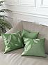 Декоративная подушка «9813051» зеленый, персиковый | фото
