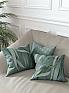 Декоративная подушка «9813071» зеленый, персиковый | фото