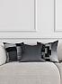 Декоративная подушка «939382» серый/черный, серебристый | фото