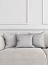 Декоративная подушка «942147» светло-серый, белый | фото