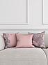 Декоративная подушка «942158» белый, розовый | фото