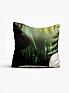 Декоративная подушка «9200741» зеленый, серый/черный | фото