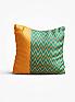 Декоративная подушка «9800041» зеленый, оранжевый | фото