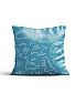 Декоративная подушка «9582061» синий/голубой, индиго | фото