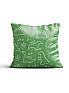 Декоративная подушка «9582071» зеленый, персиковый | фото