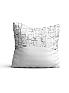 Декоративная подушка «9611051» белый, серый/черный | фото