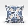 Декоративная подушка «Мбау-О (синий)» бежевый, синий/голубой | фото