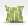 Декоративная подушка «Экси-О (зелен.)» зеленый, персиковый | фото