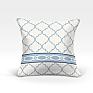 Декоративная подушка «Меро-О (голубой)» белый, синий/голубой | фото