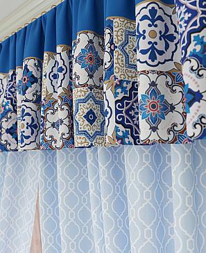 Комплект штор «Риконис» голубого цвета